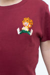 T-Shirt "Pumuckl lacht" - dunkelrot (Kinder)
