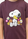 T-Shirt "Peanuts: Kuschelalarm" - dunkelrot