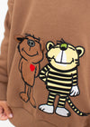 Hoodie "Tiger&Bear" - brown (children)